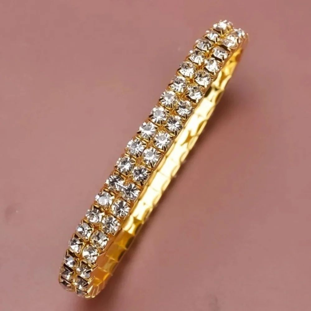 Glamorous Gold/Silver Rhinestone Bracelet